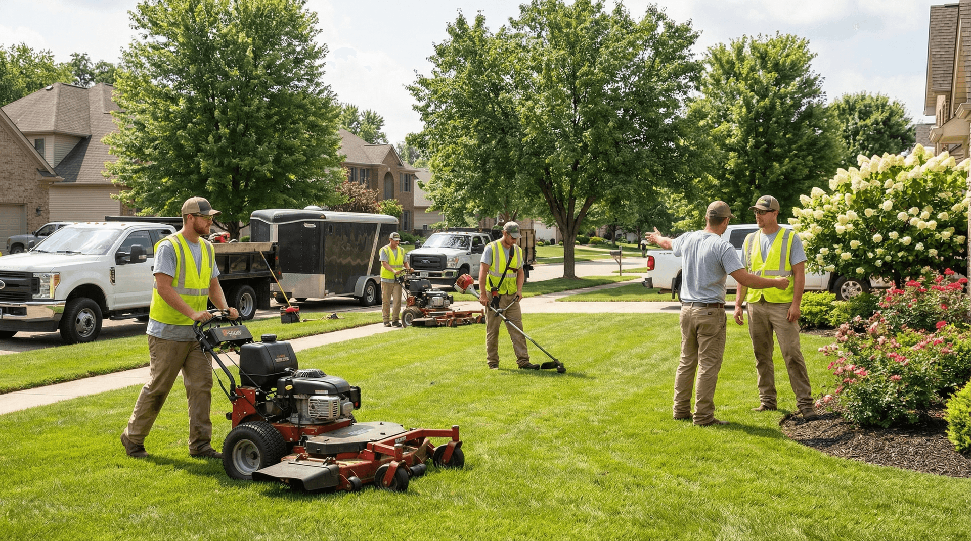 Minnick Lawn & Landscaping team providing expert lawn care in Fort Wayne Indiana