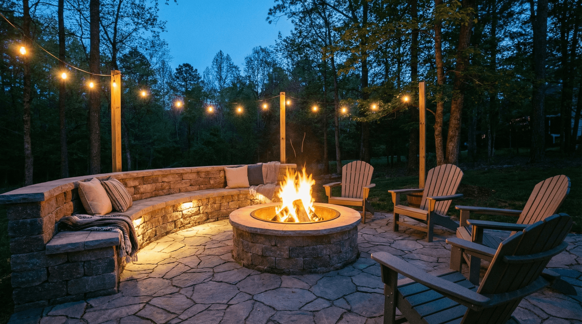 Paver driveway and stone step installation enhancing curb appeal in Fort Wayne Indiana