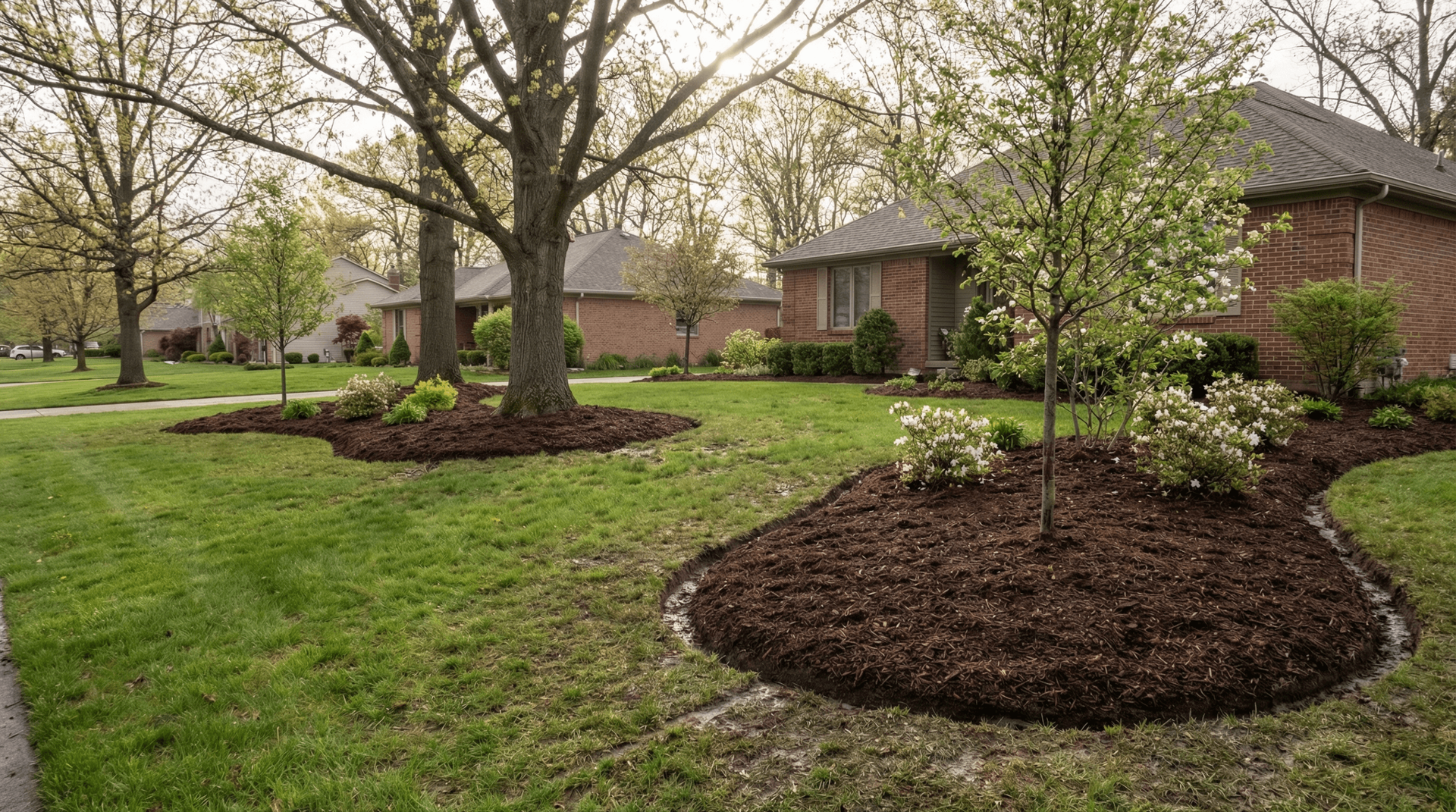 Bulk premium mulch delivery service for landscaping projects in Fort Wayne Indiana