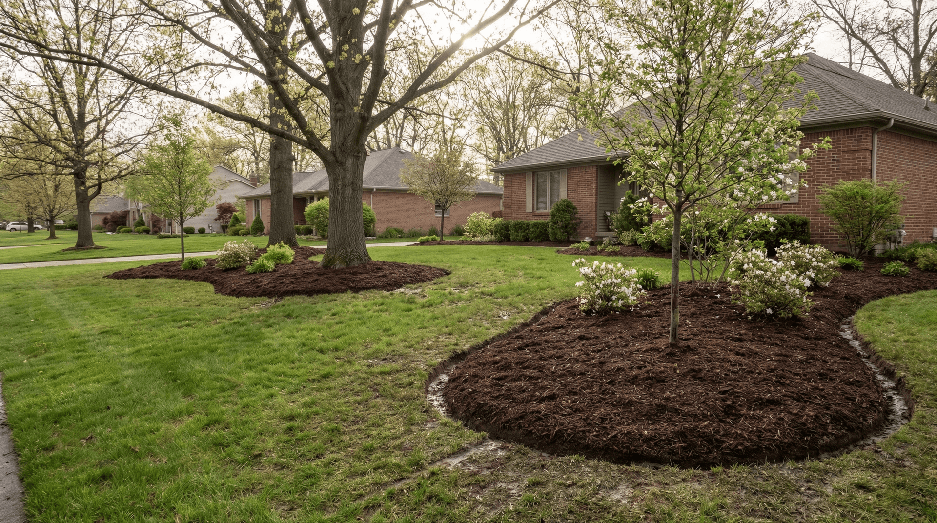 Bulk premium mulch delivery service for landscaping projects in Fort Wayne Indiana