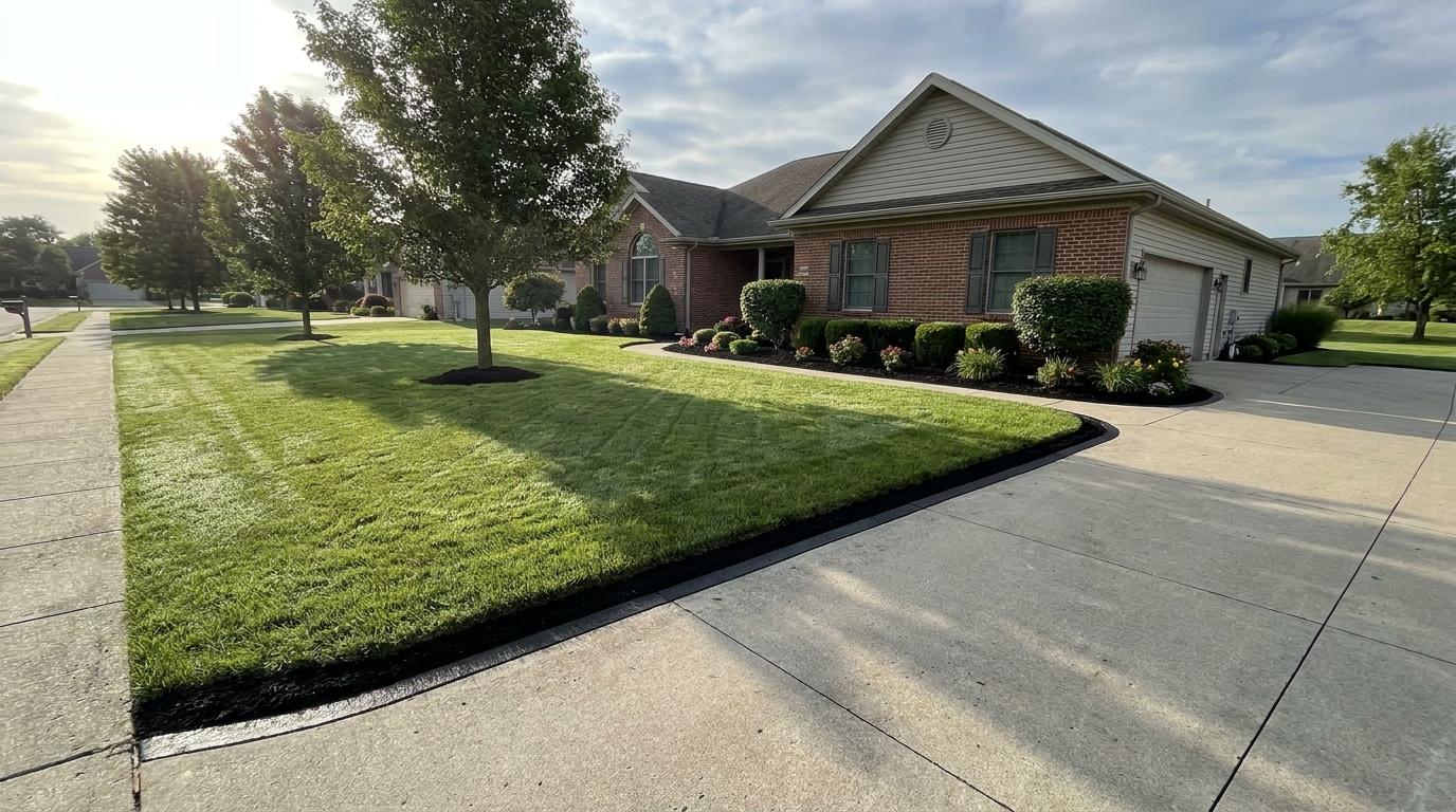 Edging sidewalks and driveway