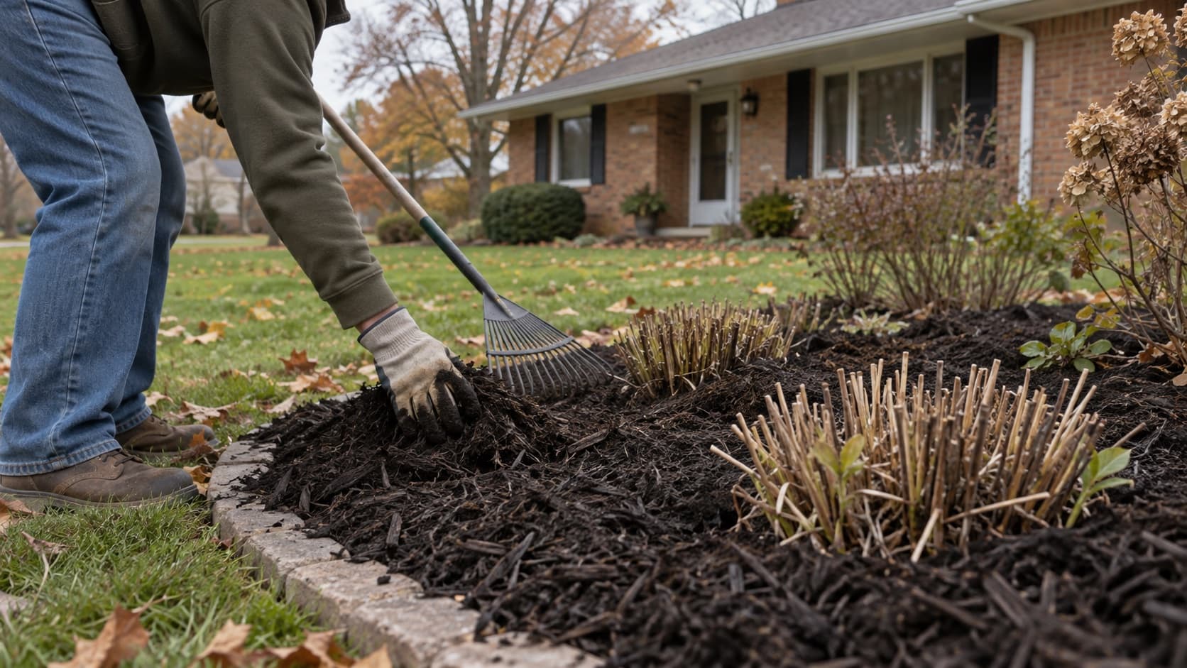 How to Mulch Perennial Beds for Winter in Fort Wayne