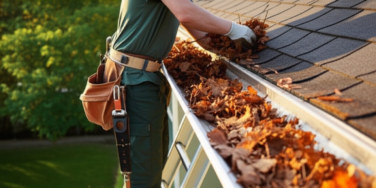 Clean gutters on Fort Wayne home after professional cleaning