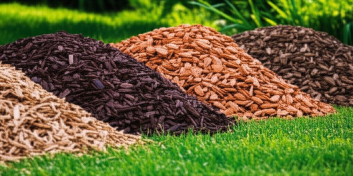 Different types of mulch displayed in Fort Wayne landscape