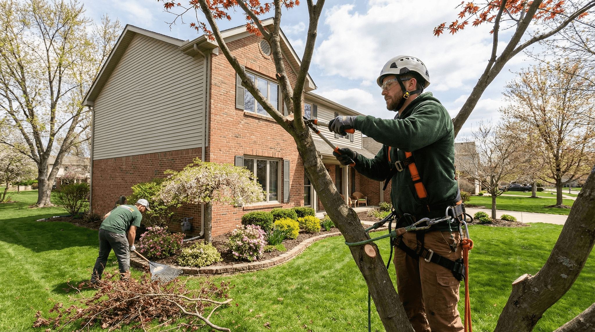 Professional tree pruning and selective branch removal on mature trees in Fort Wayne Indiana