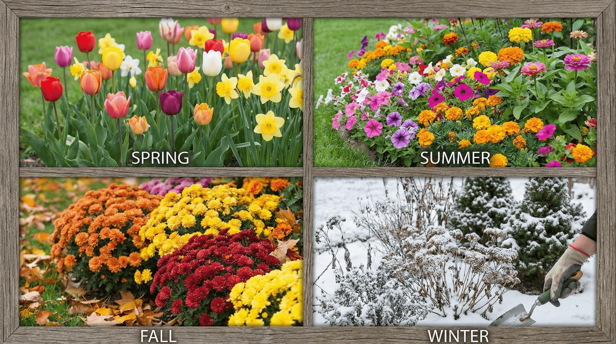 Colorful shrubs providing year-round seasonal interest and curb appeal at a Fort Wayne Indiana landscape