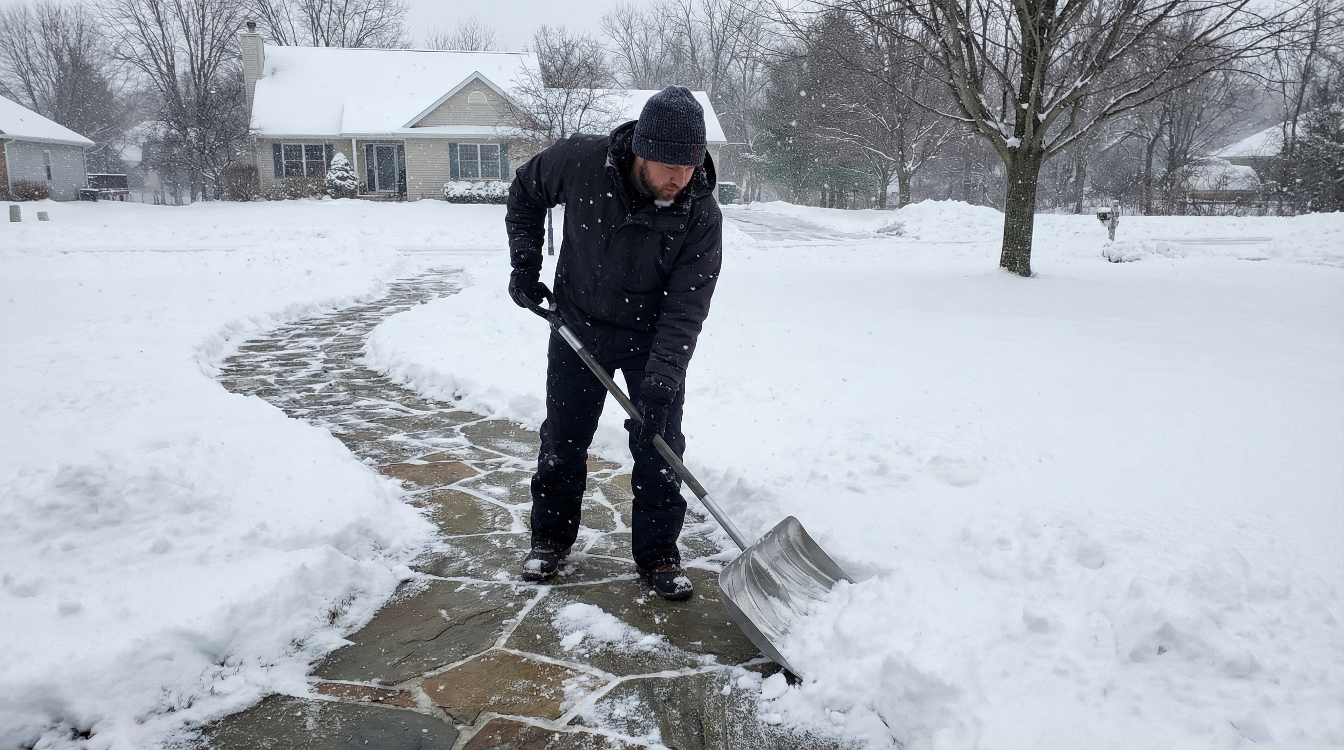 Snow shoveling and de-icing service keeping Fort Wayne walkways and steps safe